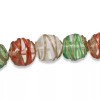 Hackberry Creek Set of 12 Christmas Lampwork Beads, Red, Green,