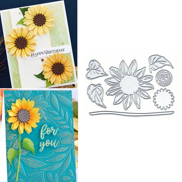Plant Coneflower Metal Die Cuts, Flowers Leaves Daisy Sunflower Frame