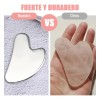 2pzs Gua Sha Facial Grande Acero Inoxidable Masajes Cuello