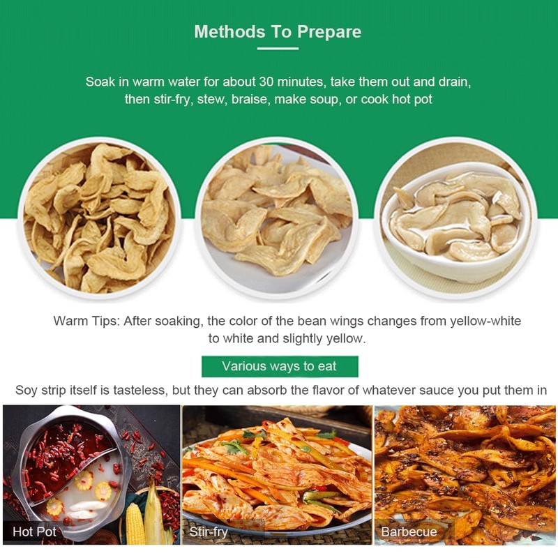 Mkostlich Dried Soy Strips, 1.10Lb Soy Beans Strips, Chinese Soybeans