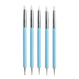 luoshaPUCY Nail Brush [5 Pieces] Nail Art Nail Brush Set Acrylic Gel Brush Nails Double End Dotting Painting for DIY Nail Art Design