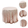 MAGICLULU Hotel Wedding Sequin Tablecloth Round Rose Gold Table Cover