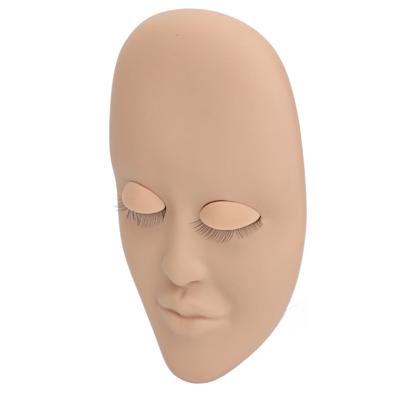 Eyelash Extension Face Mannequin 3 Pairs Removable Eyelids Single Layer