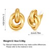 YUJIE Gold Clip On Earrings for Women Gold Plated Geometric