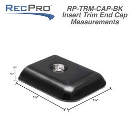 RecPro RV Trim End Caps | Black or White Color Options | 10 Pieces (Black) | Made in USA