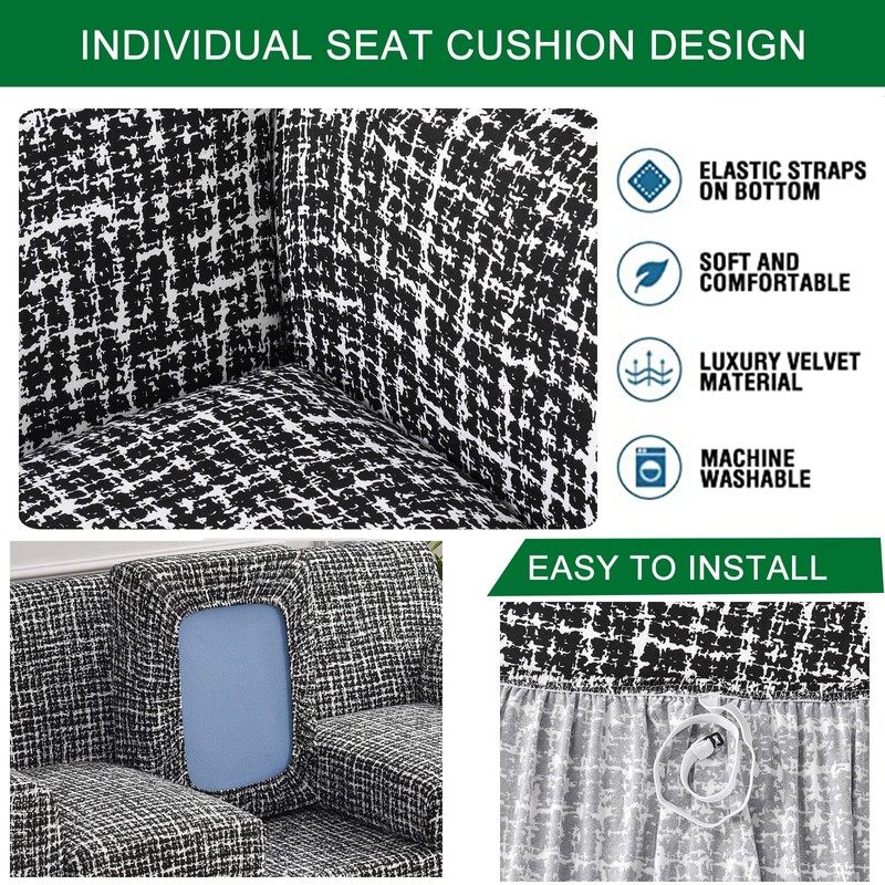 CRFATOP 2 Piece Chair Covers Stretch Sofa Covers Couch Slipcovers