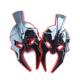 2Pcs Right Left Side Custom Gladiator Emblems 3D Badges Replacement for JL Jeep Gladiator (Red Black)