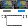 5pcs CD Radio Navigation Panel Trim Frame Carbon Fiber Sticker