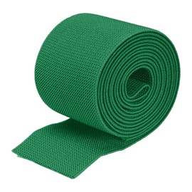 sourcing map Twill Wide Elastic Band Double-Side 75mm(3 inch) Flat 2 Yard Woven Elastic Band Knit Elastic Spool Heavy Stretch Strap Green for Sewing, Waistband