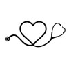 Bargain Max Decals Nurse Love Stethescope Decal Notebook Car Laptop