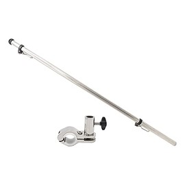 MARINE CITY 21" Stainless Steel Rail Mounted Flag Pole & Flag Pole Base Kit for Boat Yacht