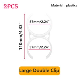 Qrity 2 PCS Plastic Clamp Brackets, 57x110mm Double Clip Clamp Bracket, Water Filter Clip for Reverse Osmosis RO Housing