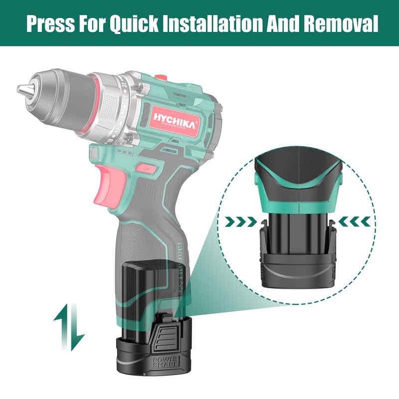 HYCHIKA 16.8V 1500mAh Tool Battery, Compatible with HYCHIKA 16.8V Drill