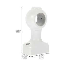 Zerodeko 2pcs Curtain Rod Bracket Curtain Pole Holder Hooks for Curtains Window Curtain Holder Drapery Pole Brackets Curtain Holder Hooks Curtain Rod Hooks Wooden White Venetian Accessories