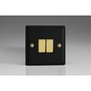 Varilight 2-Gang 10A 1- or 2-Way Rocker Switch Matt Black