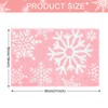 Christmas Bathroom Rugs Winter Pink Snowflake Christmas Bath Mat for