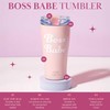 Paris Hilton Boss Babe Tumbler, Insulated Water Bottle with Leak-Proof,