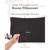 1000 TC Dark Gray Standard Pillowcases Set of 2 100%