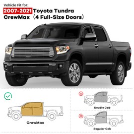 4PCS in Channel Rain Guards for Toyota Tundra Crew Max 2007 2008 2009 2010 2011 2012 2013 2014 2015 2016 2017 2018 2019 2020 2021, Vent Window Visors Shades, Durable Wind Deflectors