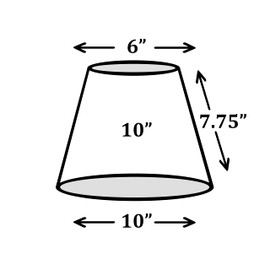 AHS Lighting Mix 'N Match Empire Lampshade With Regular Clip, 10-Inch, Black Cows on White