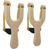Adventure Awaits! Solid Hand Carved Beech Wood Slingshot 2 Pack
