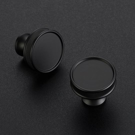 Ravinte 30 Pack 1-1/5"(30mm) Matte Black Cabinet Knobs Knurled Dresser Drawer knobs Kitchen Cupboard Handles for Cabinet Hardware
