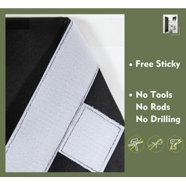 PI French Door Curtain 2 Panels,Privacy Tie up Shade Thermal Insulated Window Curtain for Classroom/Sliding Door/Front Door (W30XL40,Black)