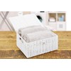 Arpan Medium Resin Woven Storage Basket Box with Lid &