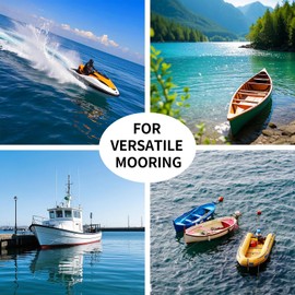 ZRSCHYG Anchor Boat Bungee Dock Lines for Jet Ski, 7ft (Stretches to 10 ft) Boat Anchor Ropes, Pack of 2 (Green & Yellow)