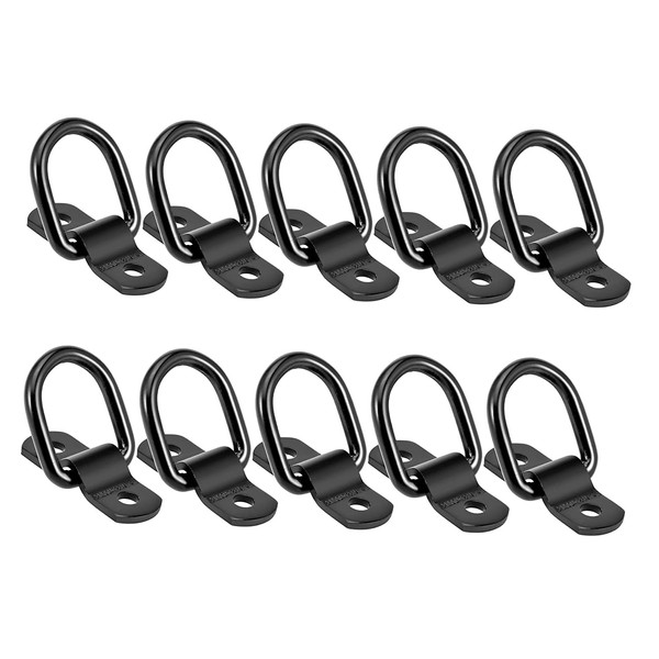 MACHSWON Pack of 10 Black D Rings Anchor Lashing Ring