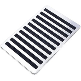 Takelablaze Stainless Steel Plate Carpet Mat Universal Driver Auto Interior Floor Mat Patch Foot Heel Pedal Foot Rest Pedal Pad for Car Vehicles Trucks