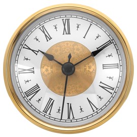 PATIKIL 80 mm Quartz Movement Wall Clock, Silent Roman Numerals Mantel Clocks, Replacement for Table Clock, Standing Clock, Grandfather Clock (Gold Style 18)
