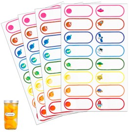 Children's Waterproof Name Labels, Baby Bottle Labels for Name Labels Nursery, School, Children Self-Laminating Labels Stickers Name Labels Adults 128 Pieces (Planet)