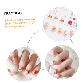 FRCOLOR 6sheets Bunny Nail Art Stickers Cute Rabbit Nail Decals for DIY Art for Home Use and Professional Design of Each Design