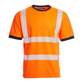 Blackrock Eco+ Hi-Vis T-Shirt, Rail Industry Orange, GRS Recycled Polyester, SPF50+ Protection, High Visibility Work Top, Men Women, Work Utility & Safety PPE Workwear, EN20471 Class 2 - Size 5XL