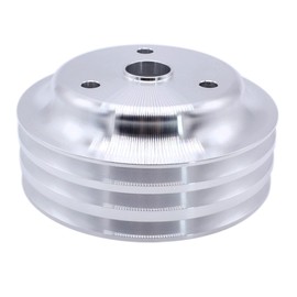 GSKMOTOR 3 Triple Groove Crankshaft Pulley LWP for SBC 1969-85 / Bolt Circle is 2.30" DIA: 6.60" Long Water Pump Pulleys
