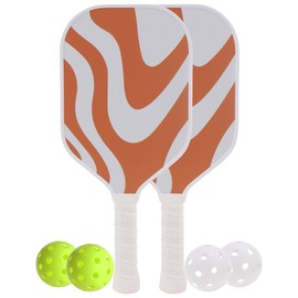 2024 GUJI Pickleball Set of 2 Premium Carbon Fiber Pickleball Paddles and 4 Pickle Balls | Scientifically Extended Handles, 16MM Polypropylene Honeycomb Core | Exceptional Feel & Control (Orange)