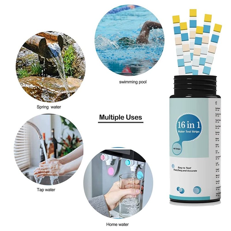 100PCS 16 in 1 Water Test Kits Drinking Water Testing