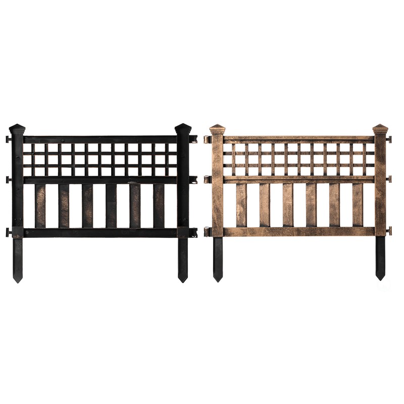 Plastic Outdoor Decor Garden Flower Edger Fence, Border, Set of