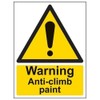 V Safety Warning Anti-Climb Paint Sign - 150mm x 200mm