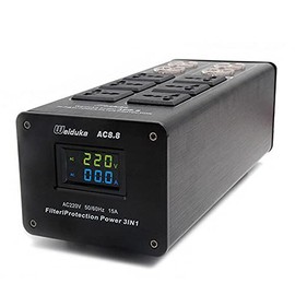 3000W 15A 100-240V AC8.8 Advanced Audio Power Purifier Filter AC Power Socket Video Noise Eliminator/Line Conditioner/Whole Entertainment System Protection