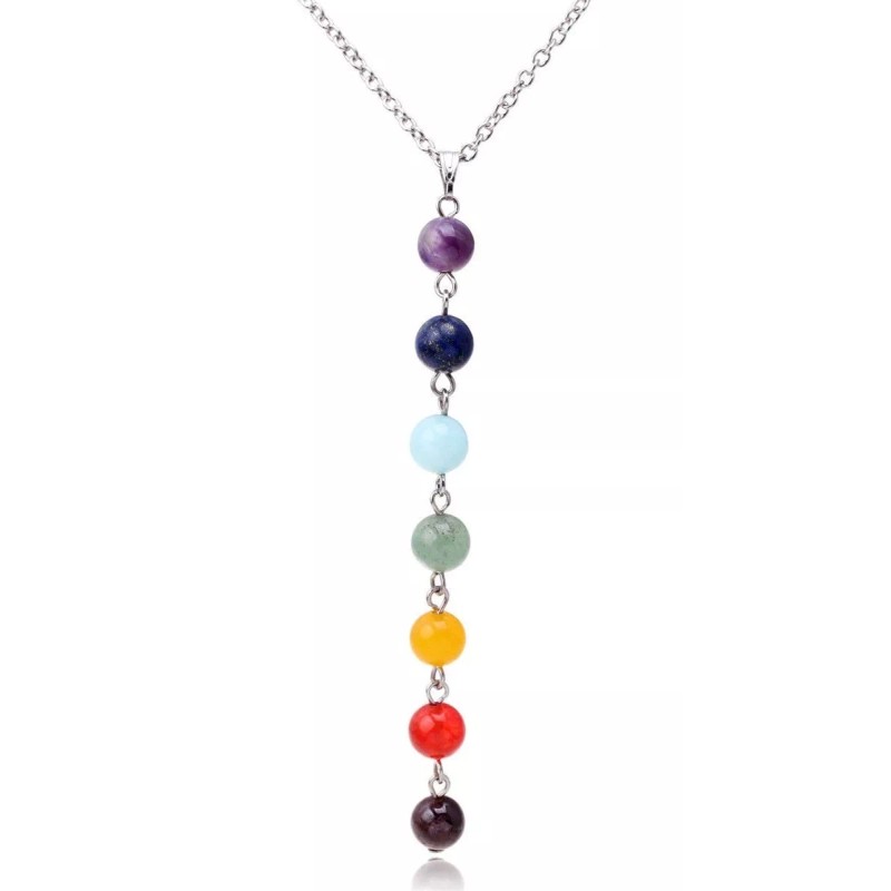Deluxe Collar De Los 7 Chakras Yoga Meditación Energía Indu