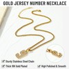 Jersey Number 7 Necklace For Sport Lovers, Simulated Diamond Men