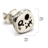 COSUMOSU 925 Sterling Silver Skull Stud 1Pc Earrings