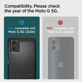 Spigen Tough Armor Designed for Moto G 5G (2024) Case [Military-Grade Protection] [Kickstand] - Black