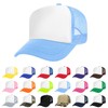 TopTie Blank 5 Panel Trucker Hat Foam Front Mesh Back