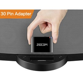 ZIOCOM 30ピンオーディオアダプター ボーズ・サウンドドック及び他の30ピンのミュージックドッキングステーション用 無線受信 ブルートゥースアダプター（車とオートバイに使用不可）-ブラック