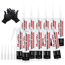MuzeFansi RV Roof Sealant 12Pack, Self-Leveling Lap Sealant for RV Roofs,White RV Caulking Sealant Lap Sealant for Camper Trailer Roof Window, Waterproof RV Silicone Sealant Roofing Repair Kit