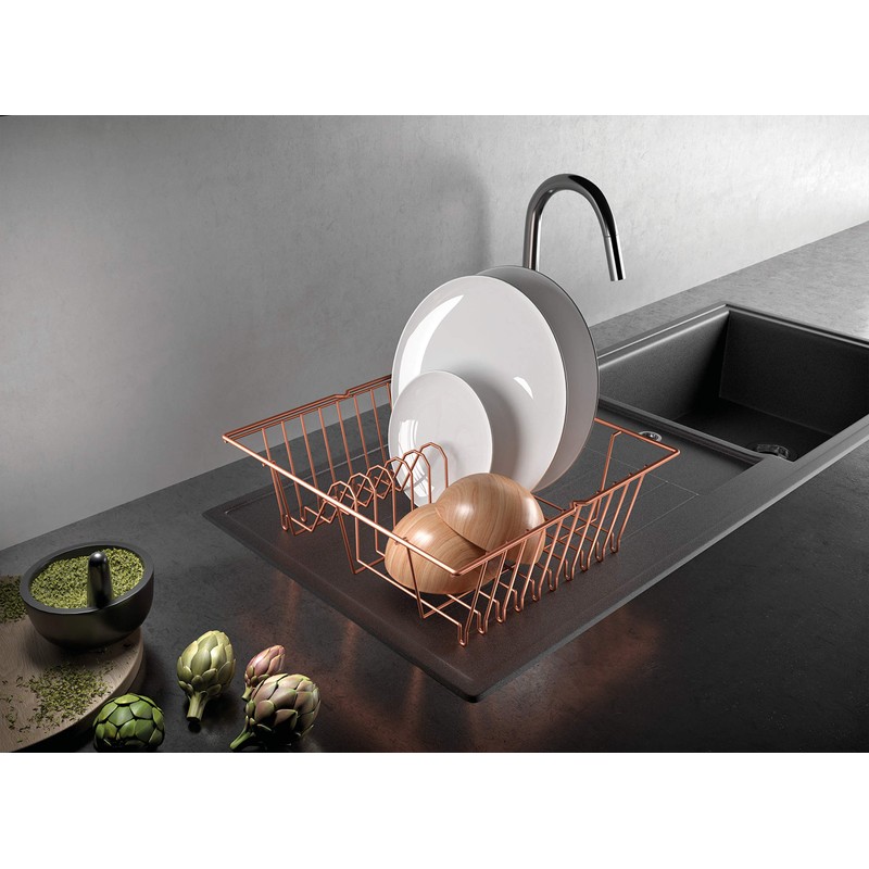 Metaltex 'Lipsia' Dish Drainer, Polytherm Copper, 36 x 33 x