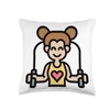 Jump Rope Skip Rope Exercise Work Out Throw Pillow